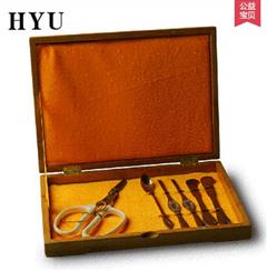 HYU蟹具 吃蟹食蟹工具 吃阳澄湖大闸蟹 竹子礼盒6件套