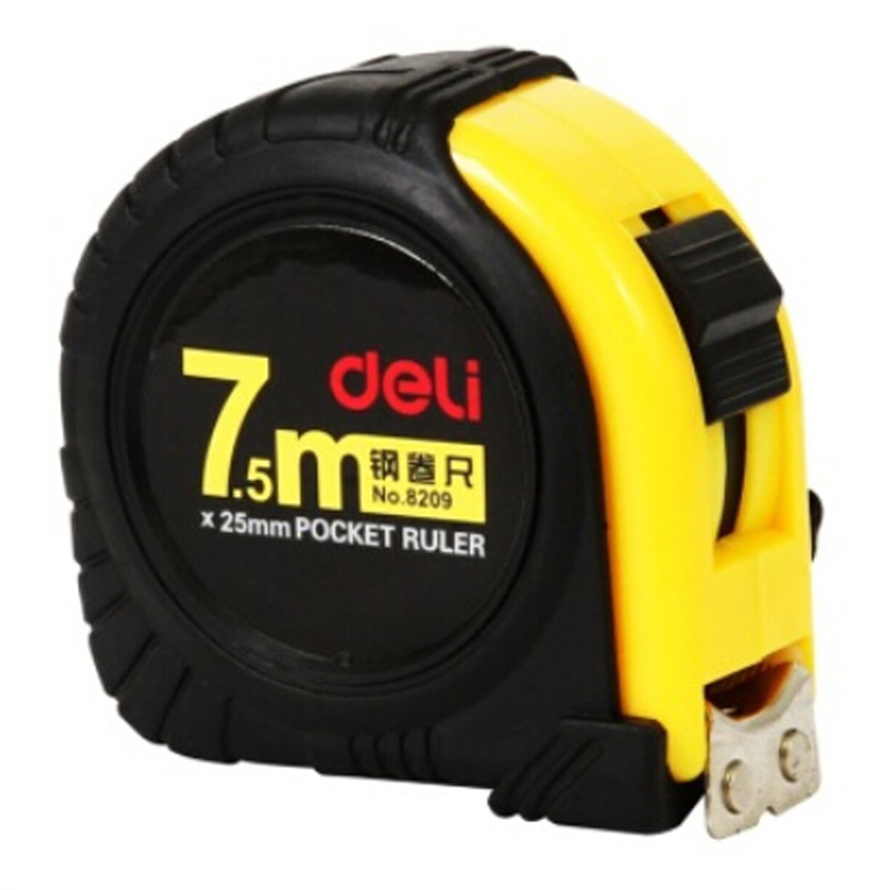 得力(Deli) 8209-7.5m全包胶钢卷尺（耐用型）