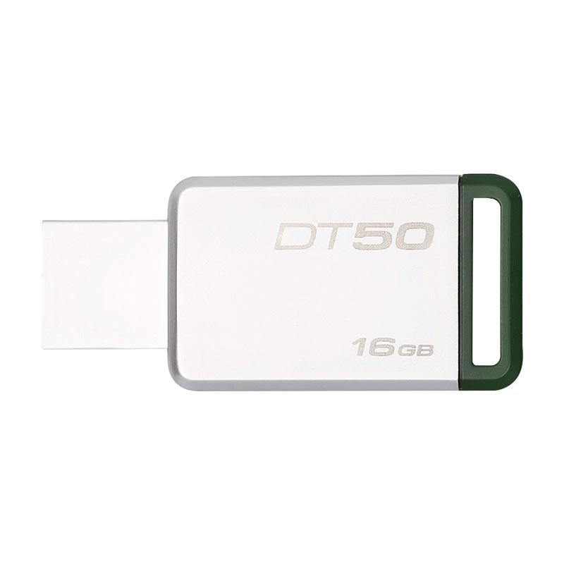 金士顿（Kingston）DT50 迷你金属U盘 USB3.1 绿色 16GB