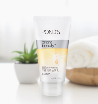 旁氏(POND'S)洗面奶 亮采净澈系列 米粹润泽洁面乳150g