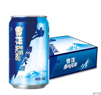 雪花啤酒（Snowbeer）8度 勇闯天涯 330ml*24听 整箱装