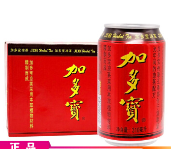 加多宝 凉茶植物饮料 茶饮料 310ml*24罐 整箱装