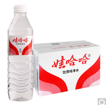 娃哈哈 纯净水饮用水 596ml*24瓶 整箱水