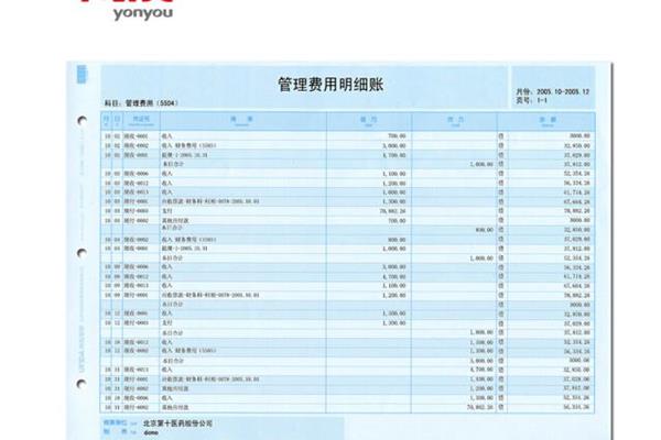 用友（UFIDA）A4总分类账（明细账）KZJ101 297*210mm 1000份/箱 好会计财务软件账本账簿凭证打印纸